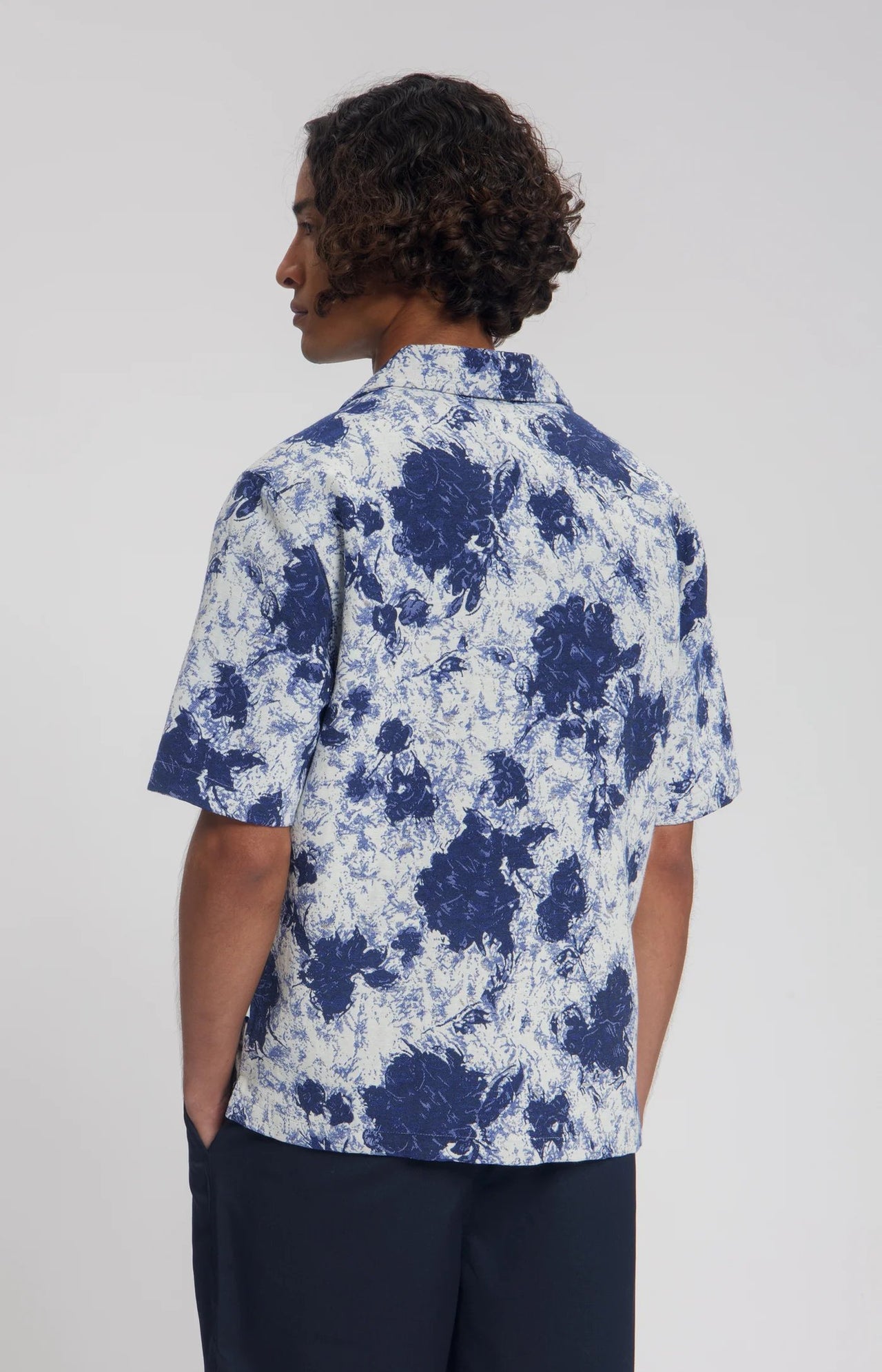 Law Of The Sea Eclat Jacquard Shirt Blauw Heren