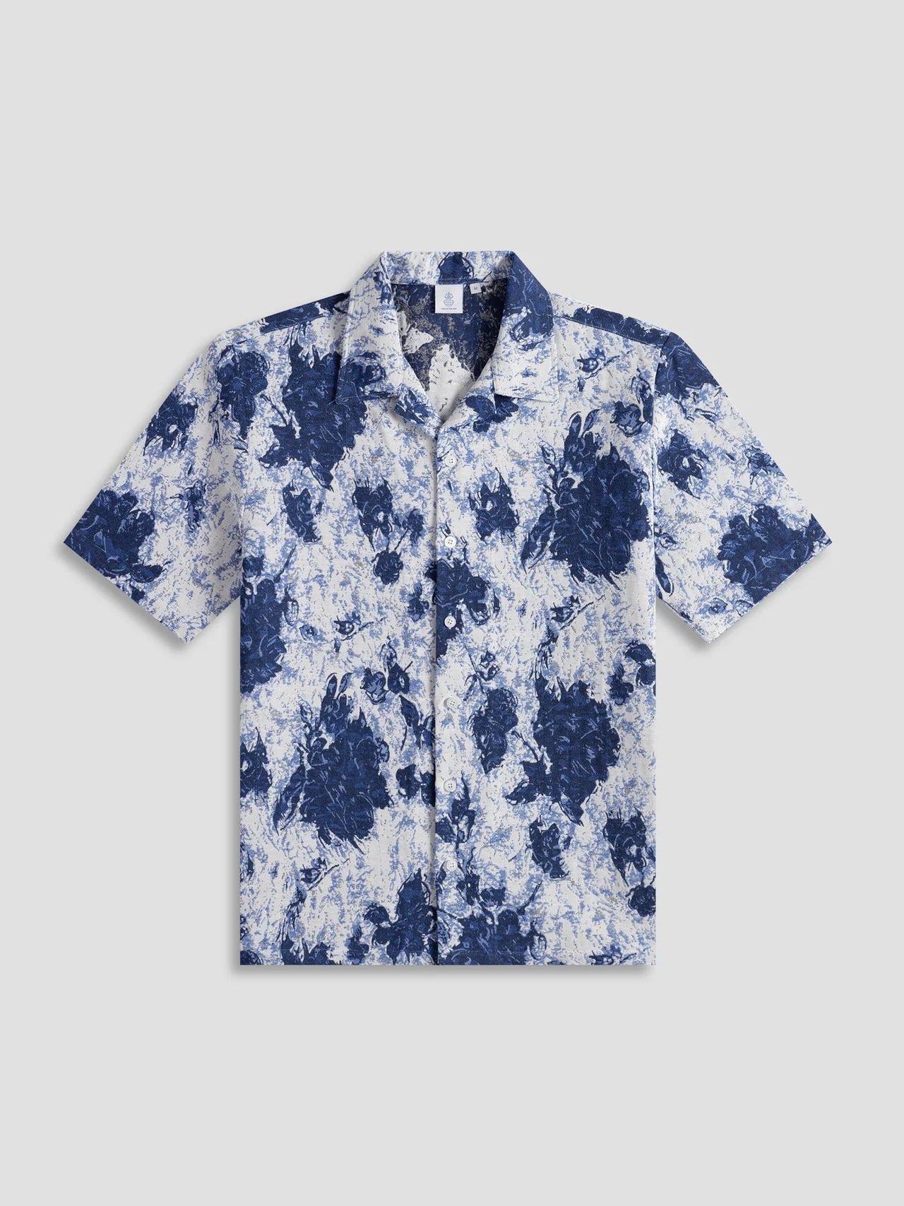 Law Of The Sea Eclat Jacquard Shirt Blauw Heren