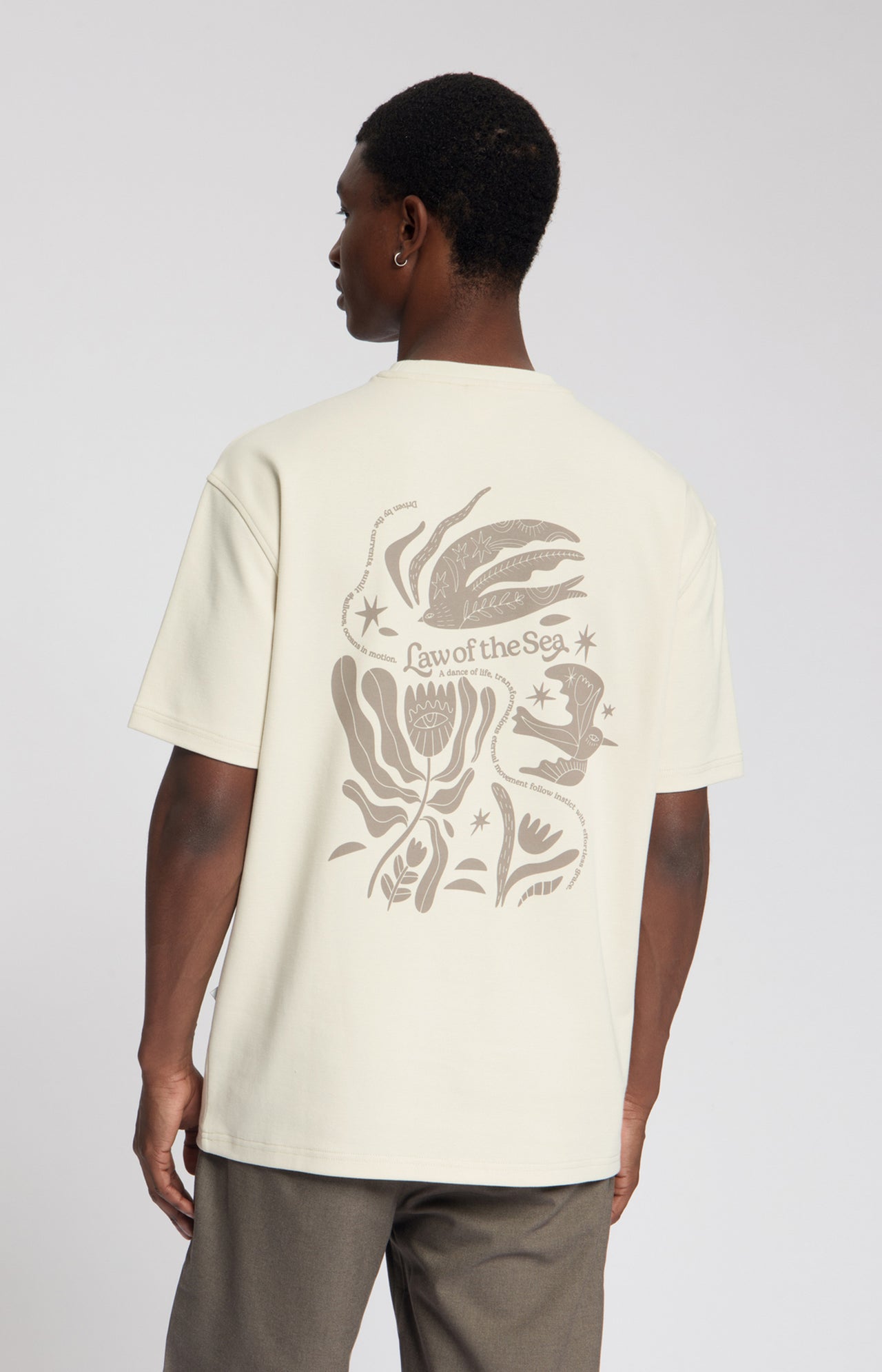 Law Of The Sea Murmuration Tee Wit Heren