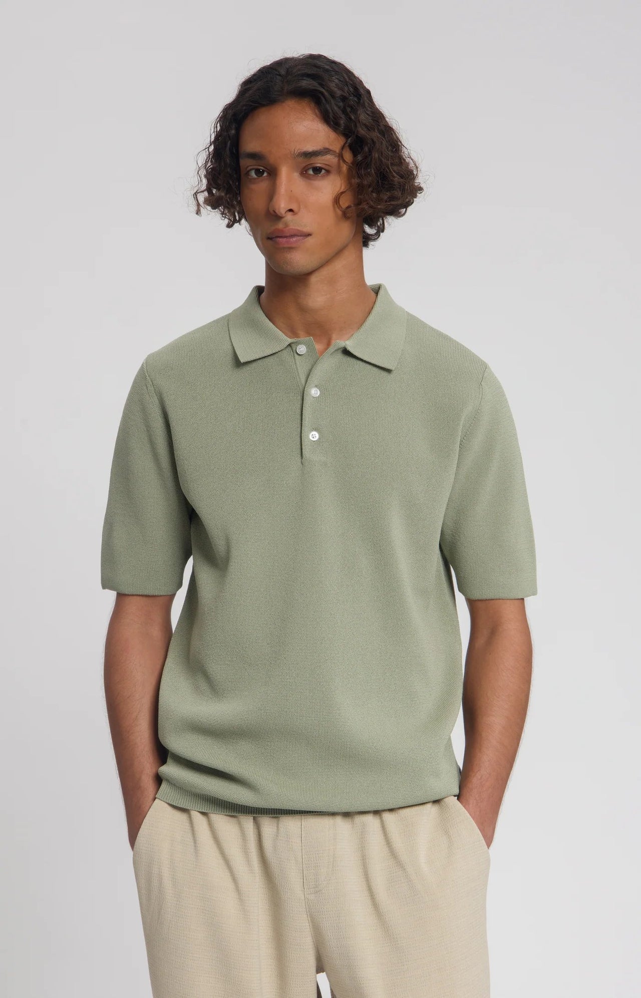Law Of The Sea Tide Milano Knitted Polo Groen Heren