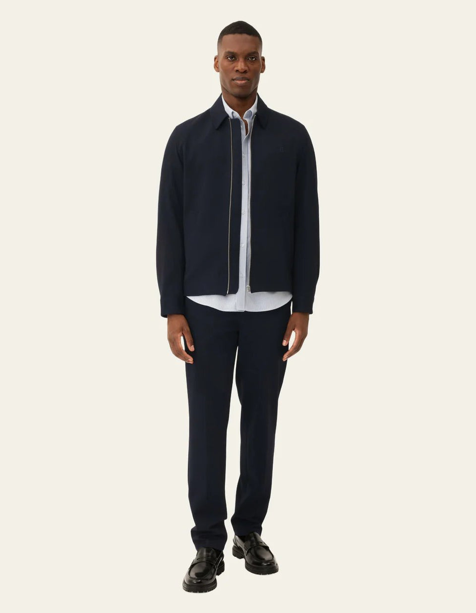 Les Deux Como Coach Jacket Donkerblauw Heren