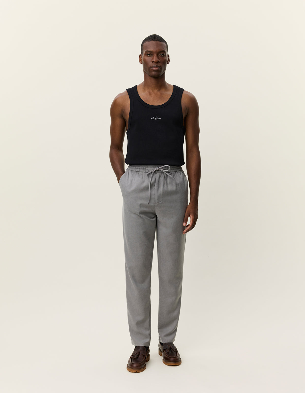 Como Tapered light wool pants