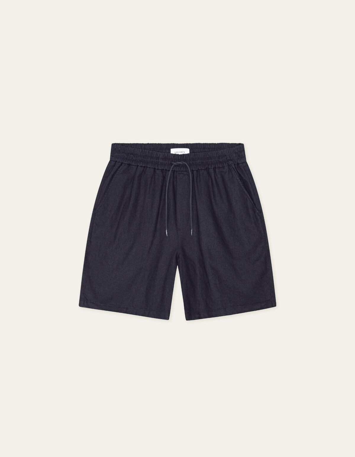 Les Deux Drawstring Linen Short Donkerblauw Heren