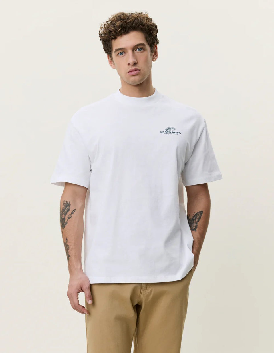 Les Deux Exhibition T-shirt Wit Heren