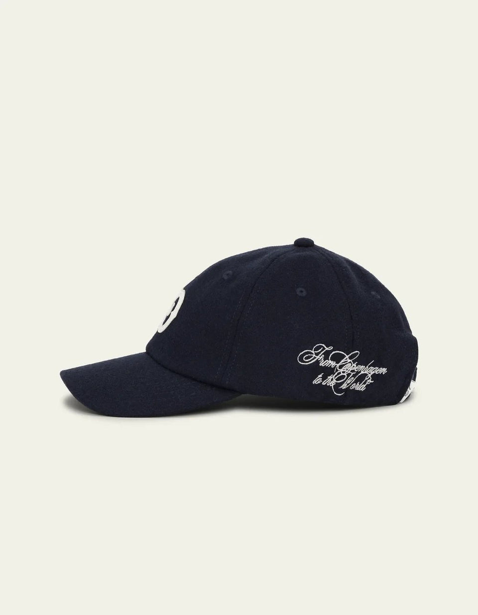 Les Deux Felt Logo Dad Cap Donkerblauw Heren