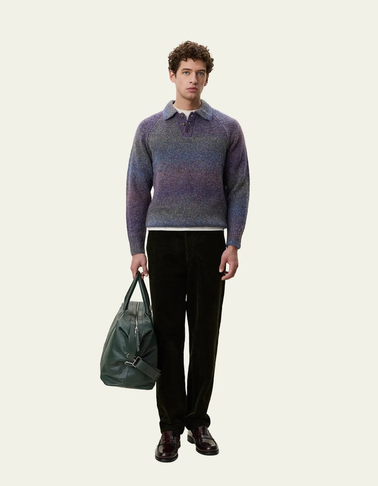 Gradient knitted polo