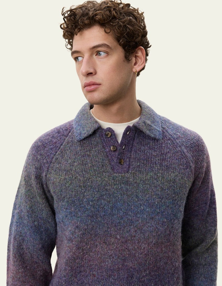 Gradient knitted polo