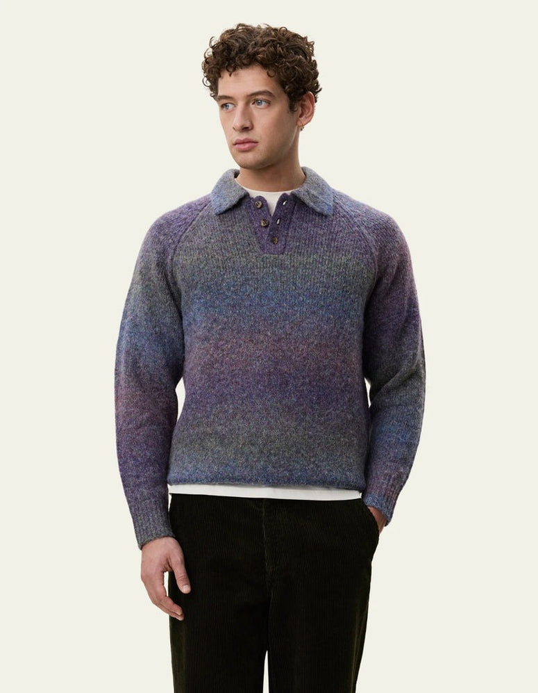 Gradient knitted polo