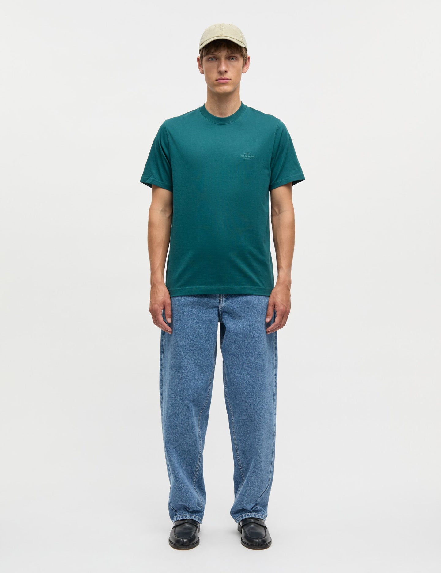Mads Norgaard Frode Emb Logo Tee Donkergroen Heren