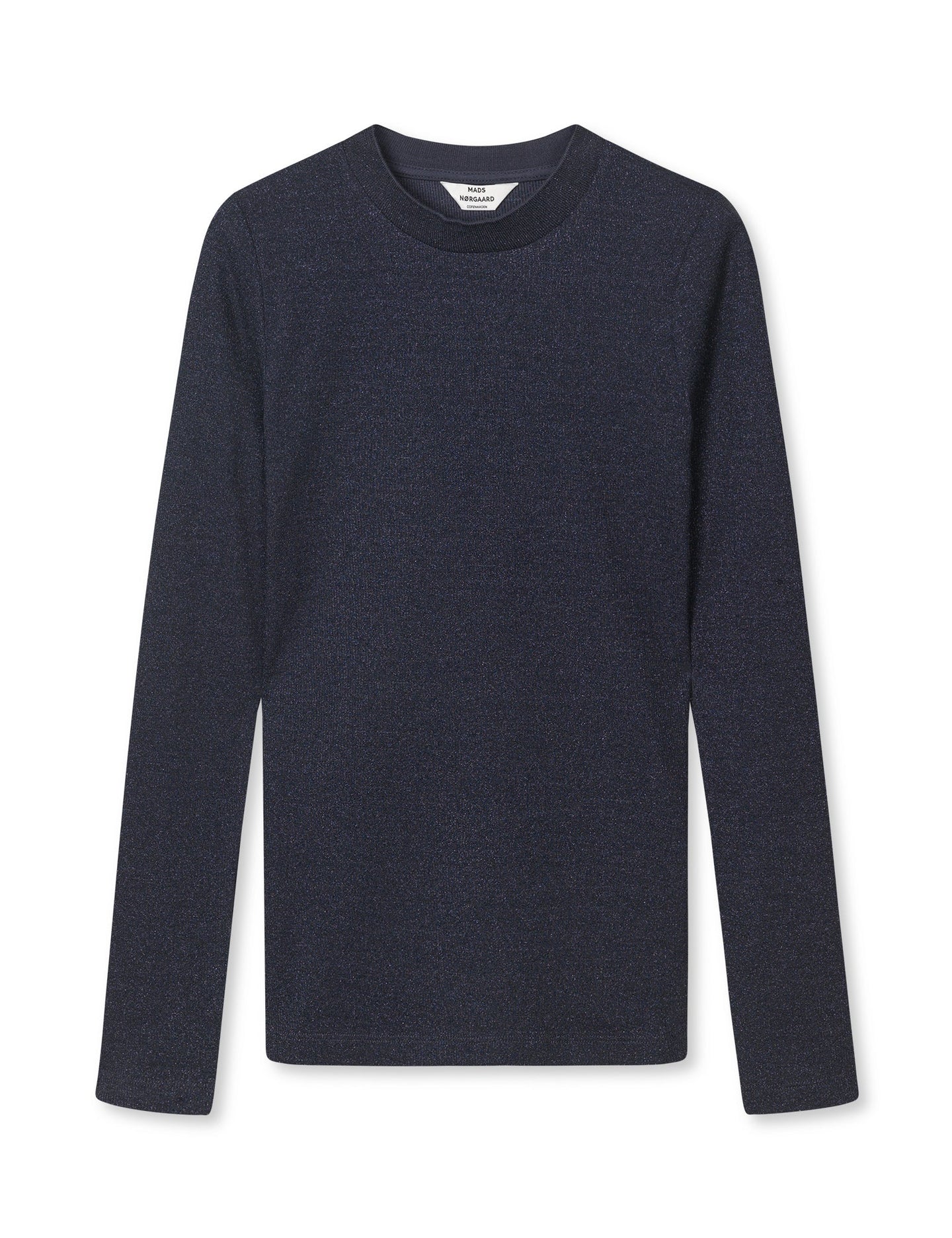 Mads Norgaard Lurex Tuba Top Ls Donkerblauw Dames