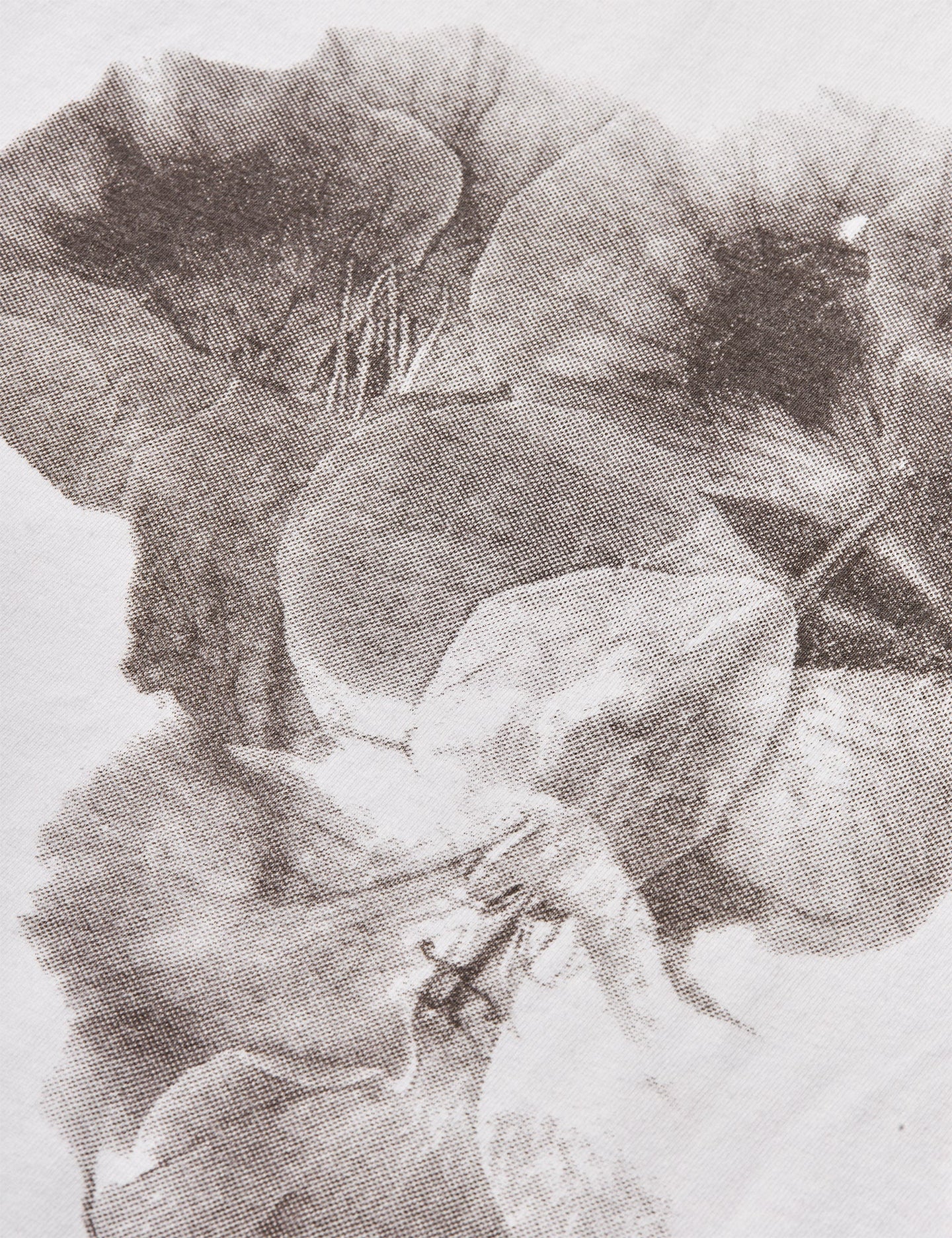 Mads Norgaard Open-End Big Flower Tee Wit Heren