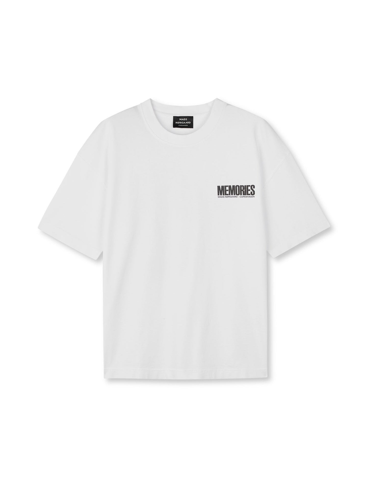 Mads Norgaard Open-End Big Flower Tee Wit Heren