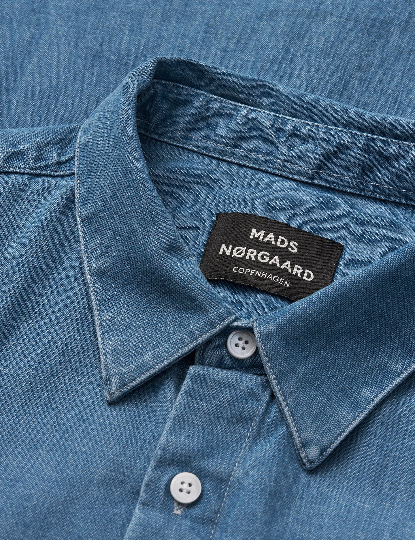 Mads Norgaard Sky Denim Sune Shirt Blauw Heren