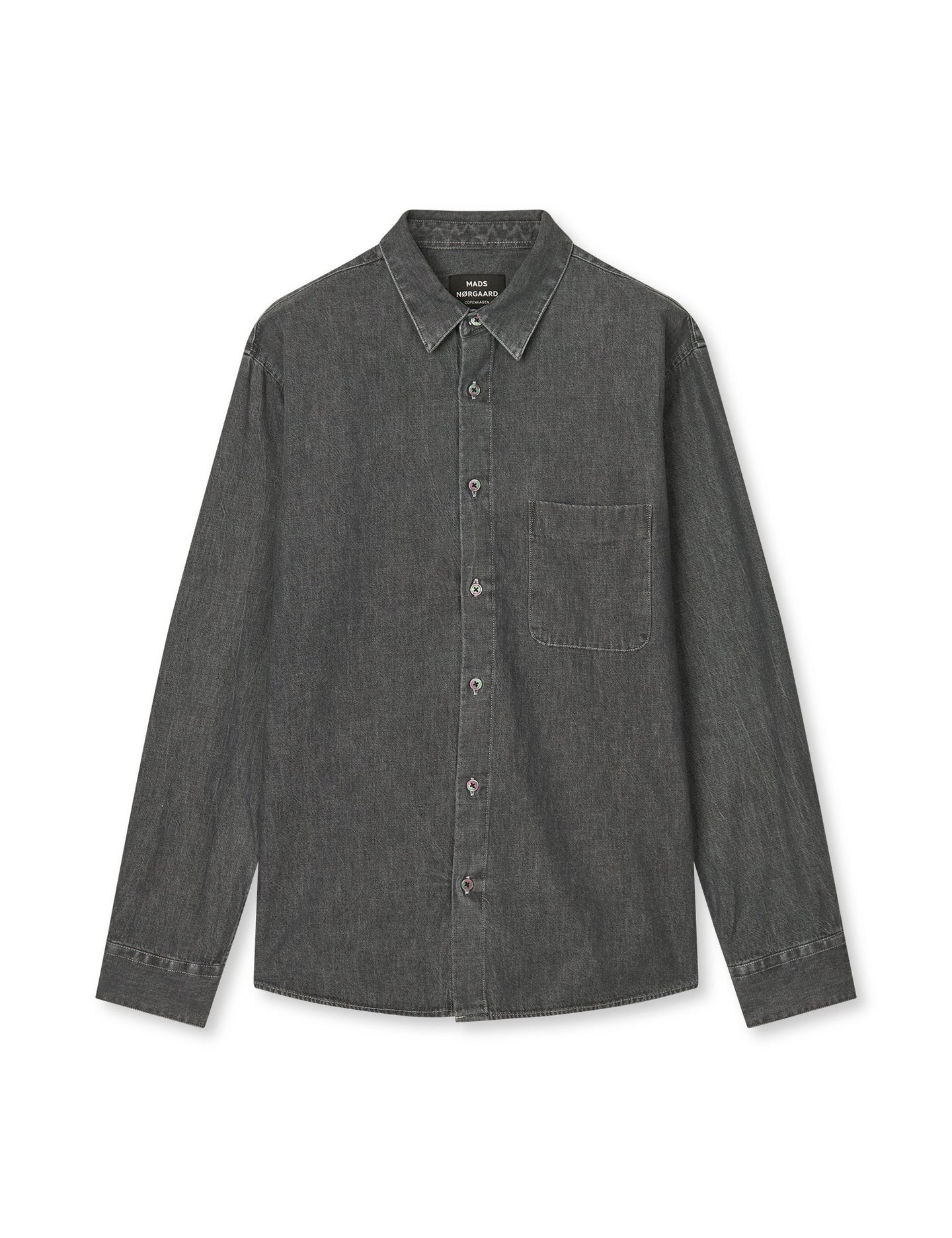 Mads Norgaard Sky Denim Sune Shirt Donkergrijs Heren