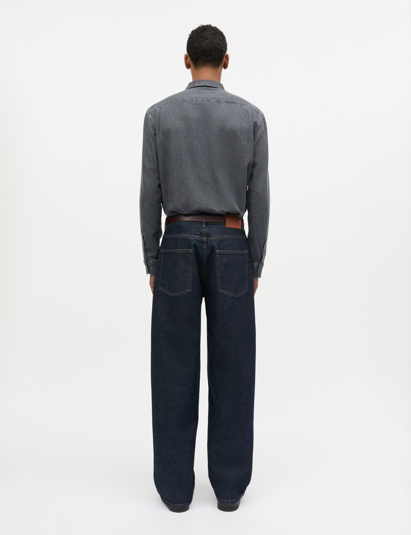 Mads Norgaard Sky Denim Sune Shirt Donkergrijs Heren