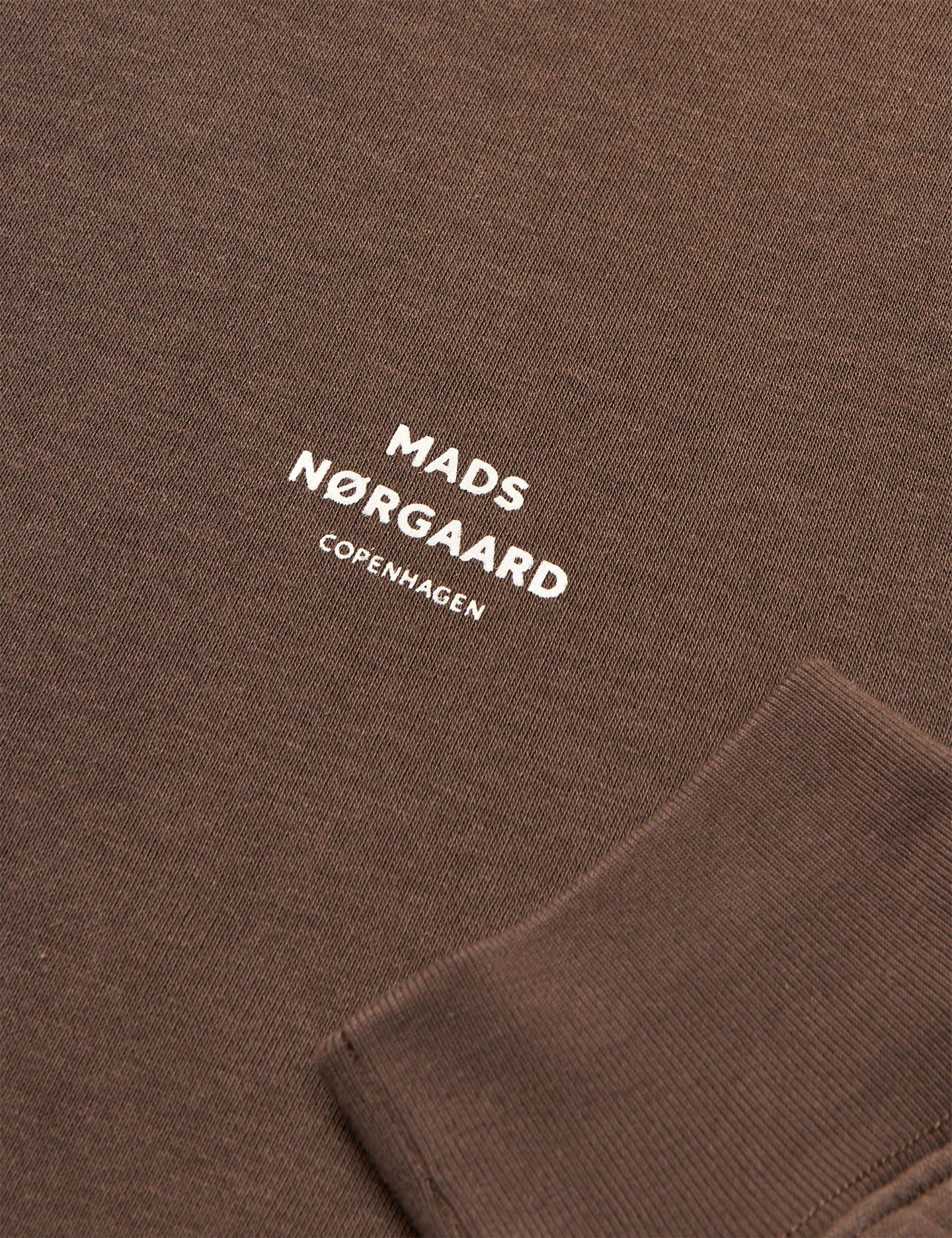 Mads Norgaard Standard Crew Logo Hoodie Donkerbruin Heren