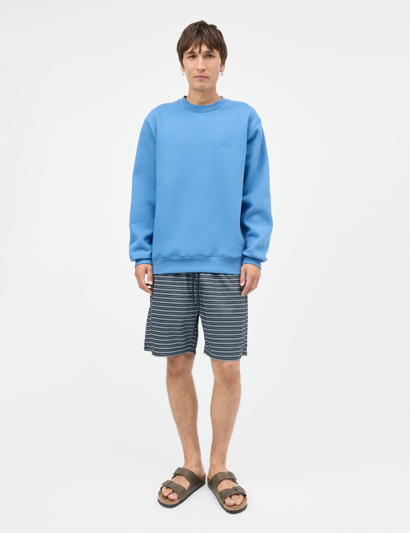 Mads Norgaard Standard Crew Logo Sweat Blauw Heren