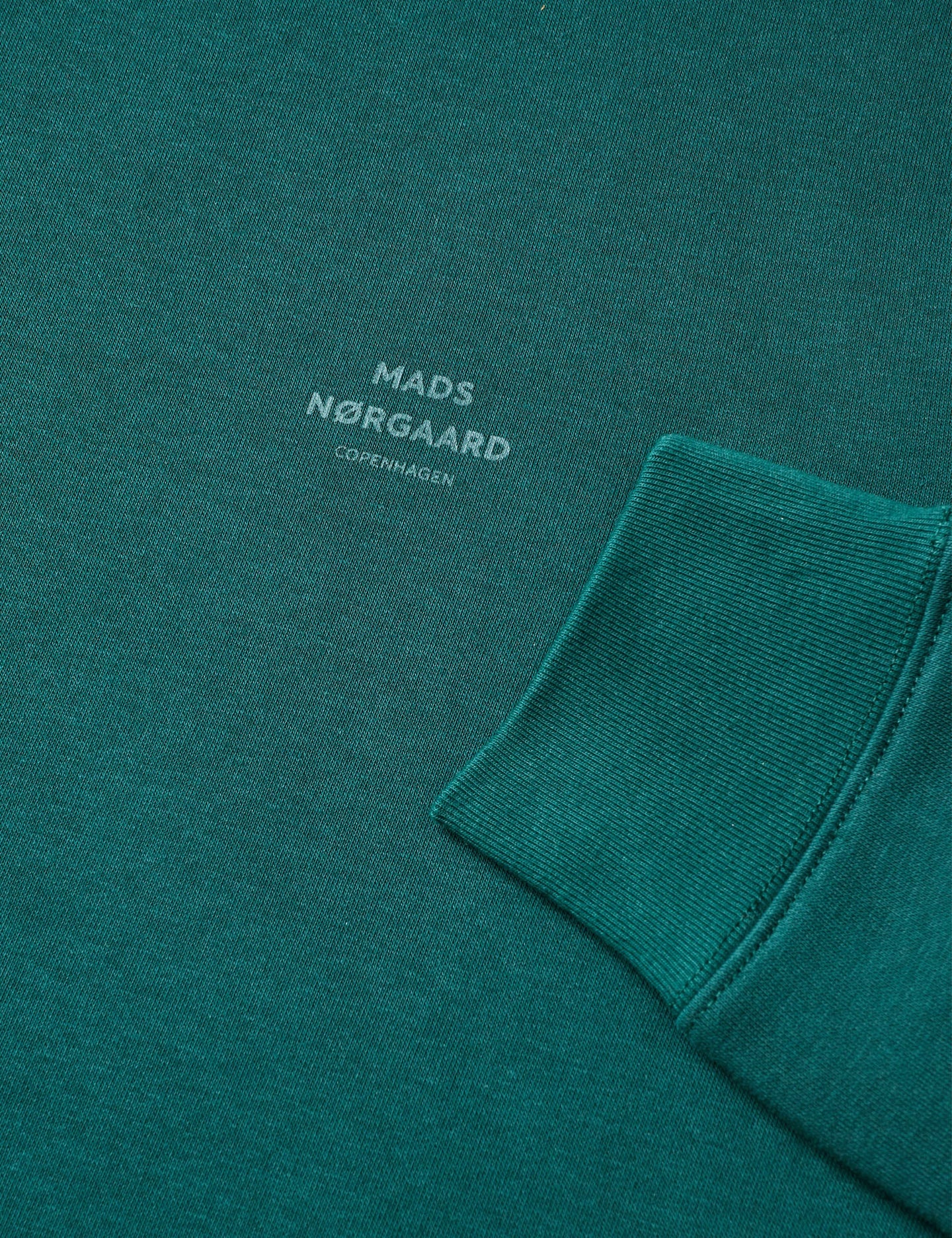 Mads Norgaard Standard Crew Logo Sweat Donkergroen Heren