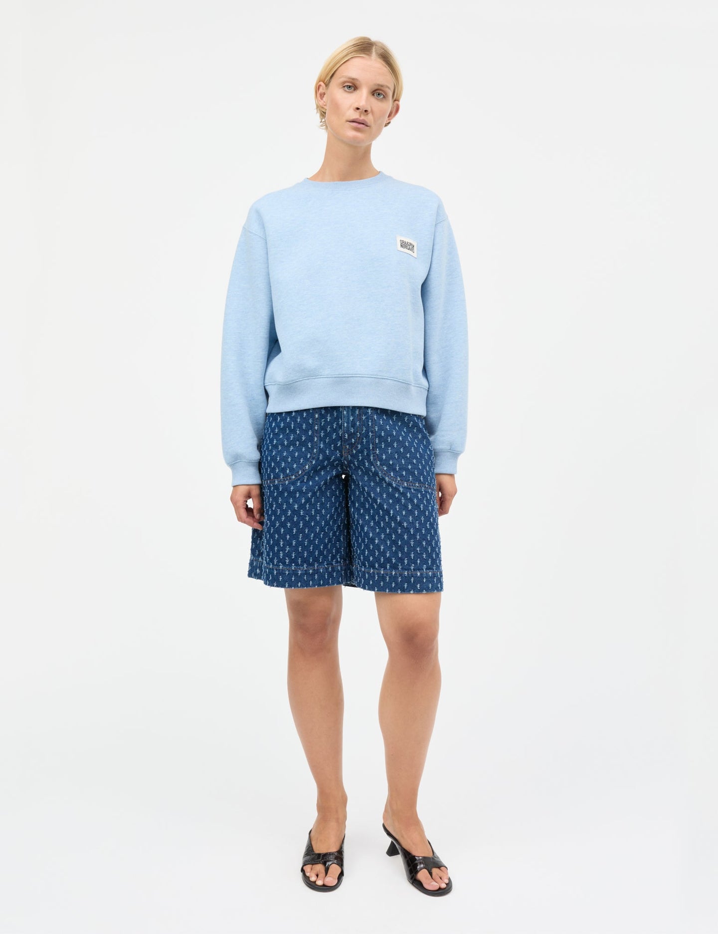 Mads Norgaard Standard Taylor Sweatshirt Lichtblauw Dames