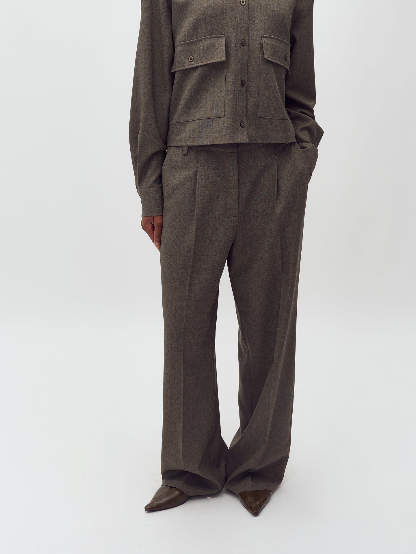 MbyM Cristiana Long Pants Donkergroen Dames