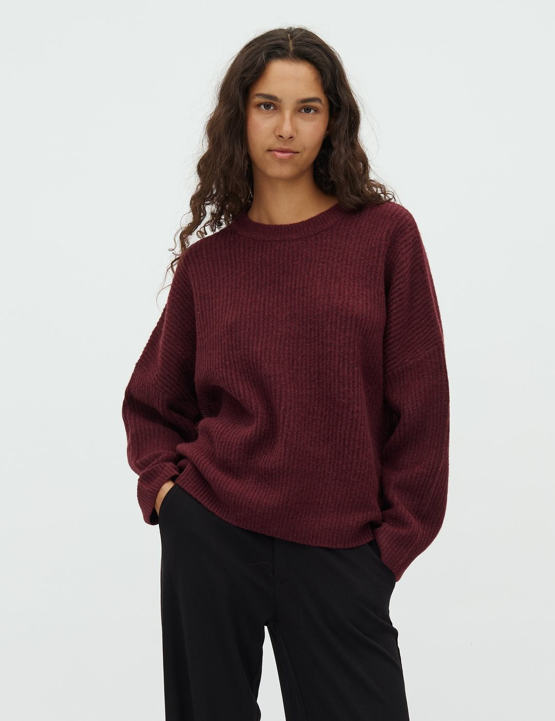 MbyM Gillian Knit Donkerrood Dames