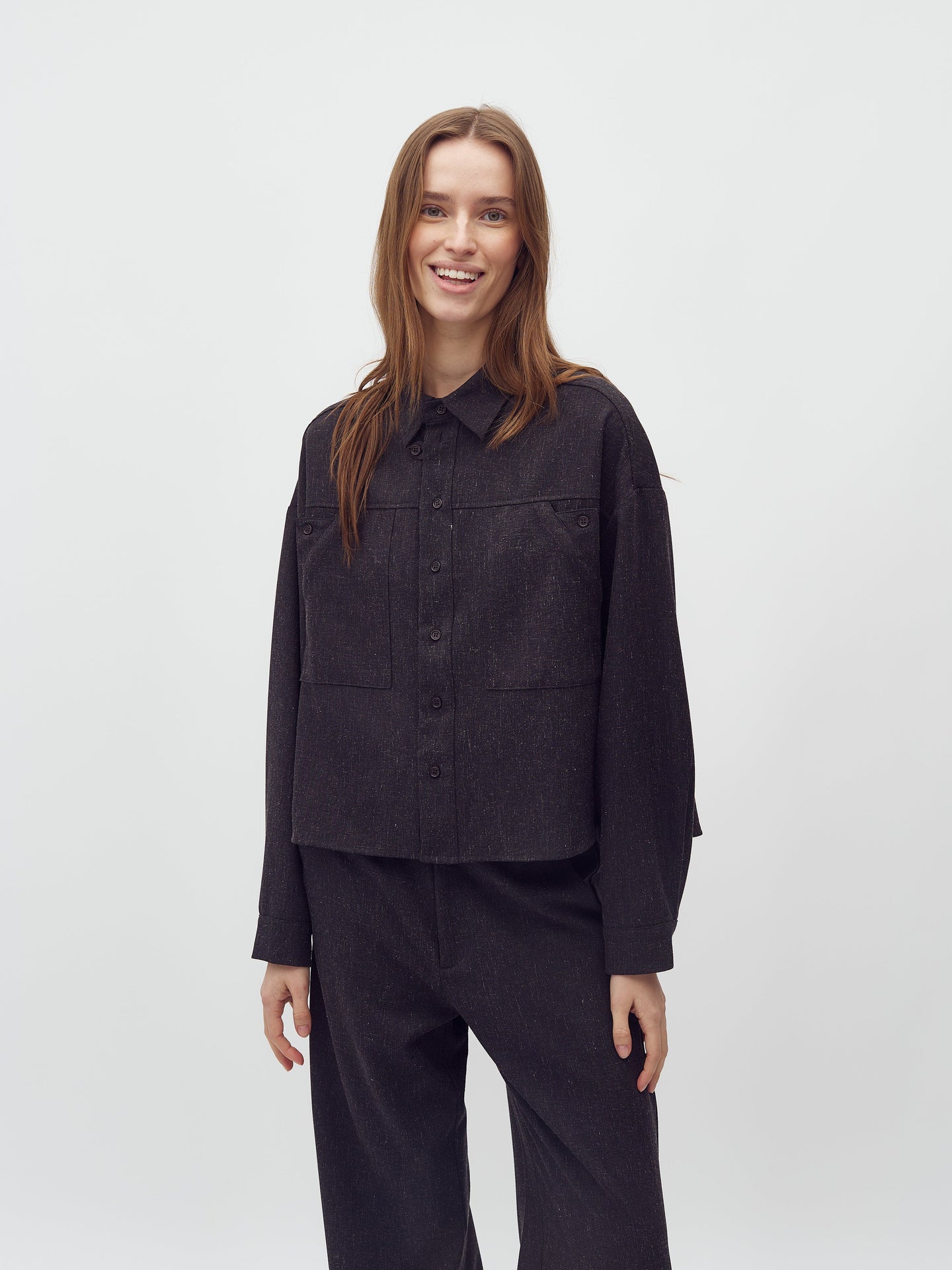 MbyM Levya Shirt Donkerblauw Dames