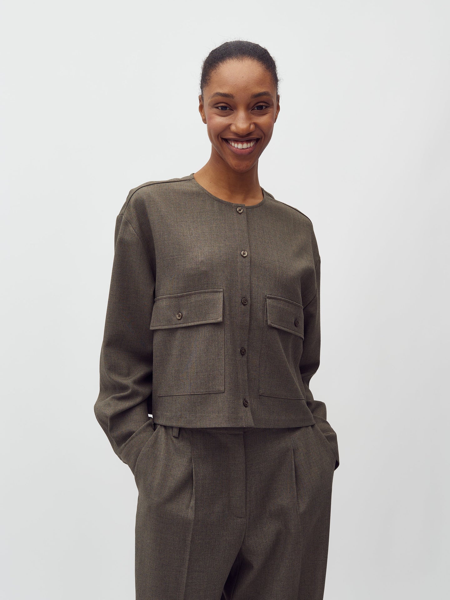 MbyM Lican Shirt Donkergroen Dames