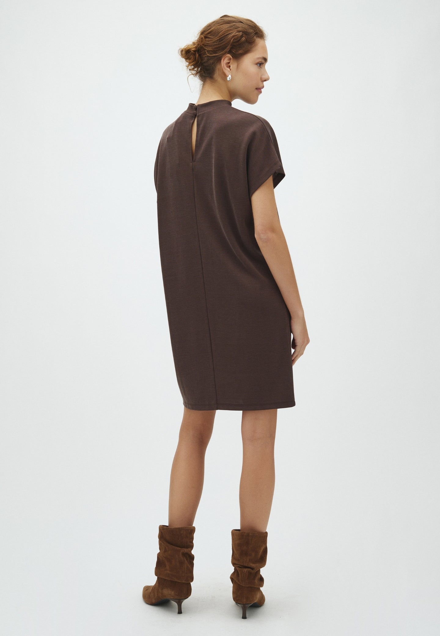 MbyM Linea Long Dress Donkerbruin Dames