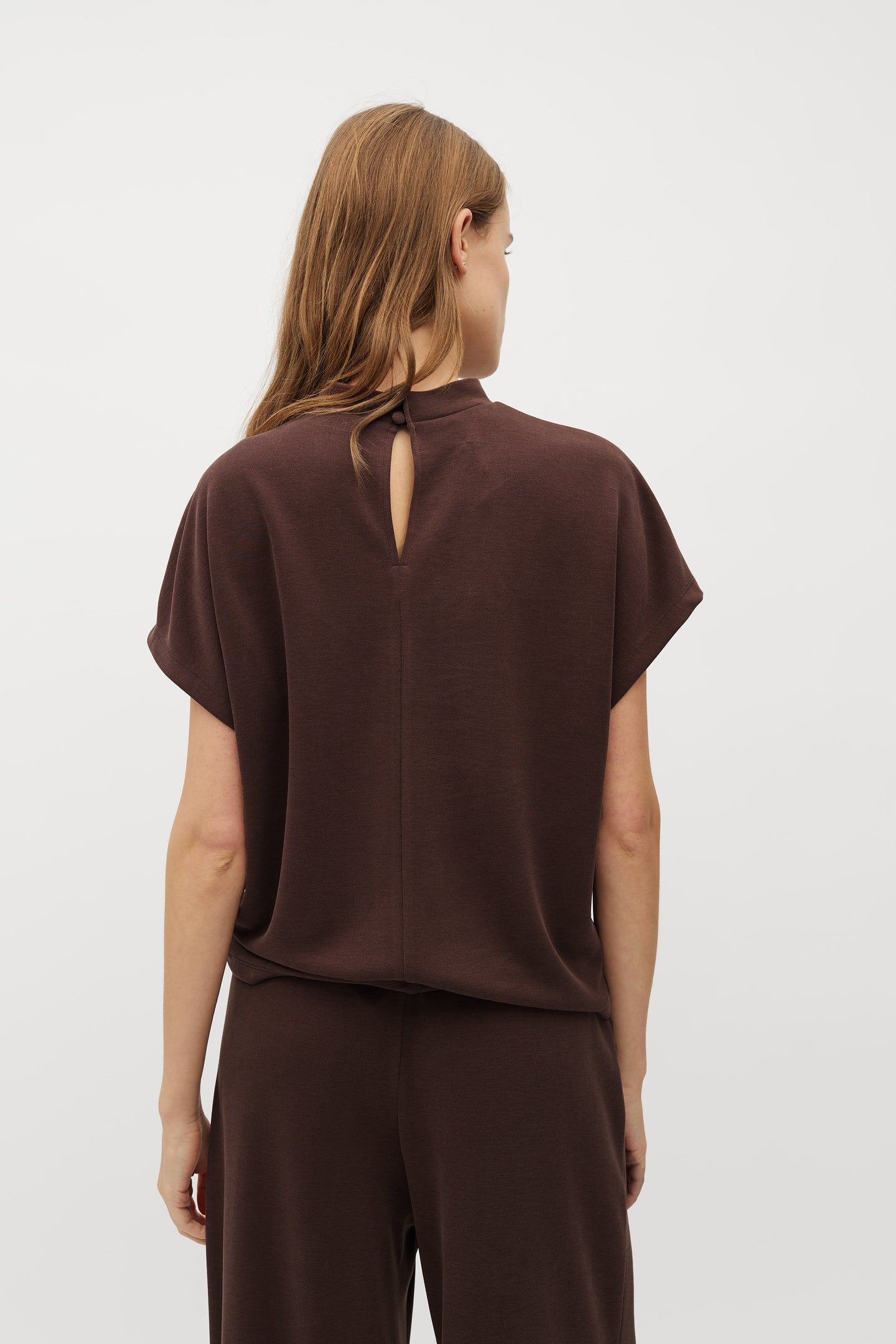 MbyM Linea Short Top Donkerbruin Dames