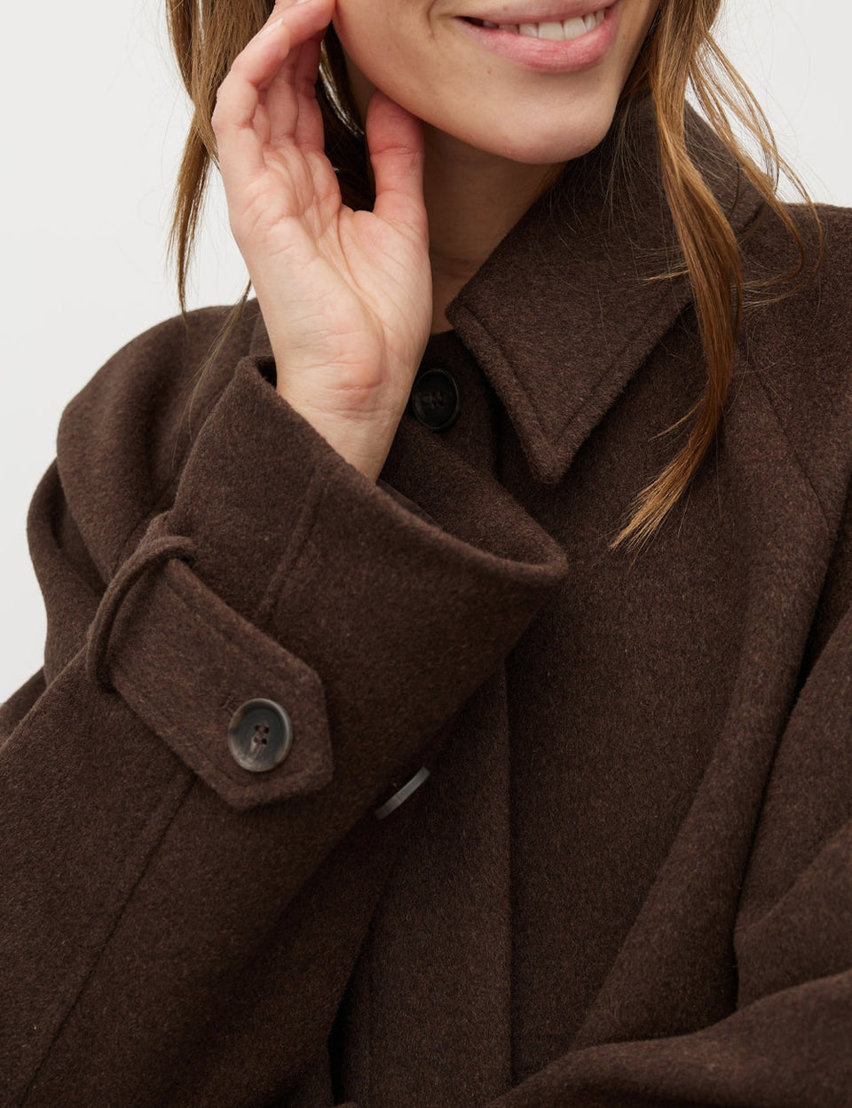 MbyM Tary Coat Donkerbruin Dames