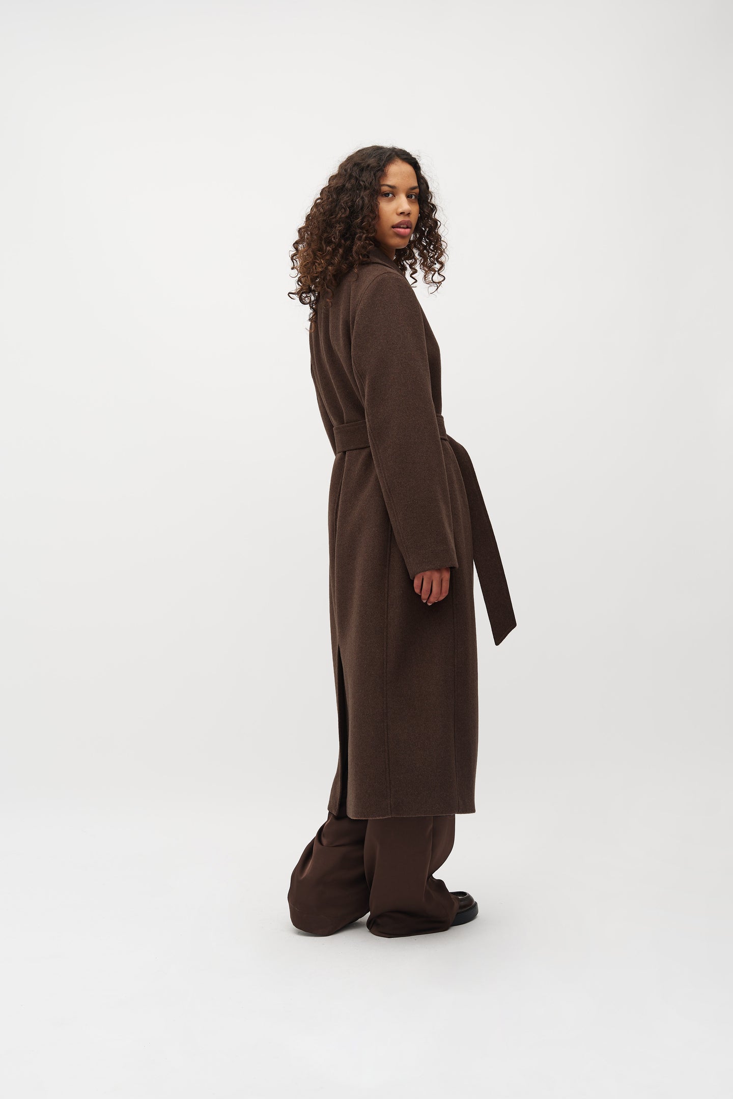 MbyM Umia Coat Donkerbruin Dames