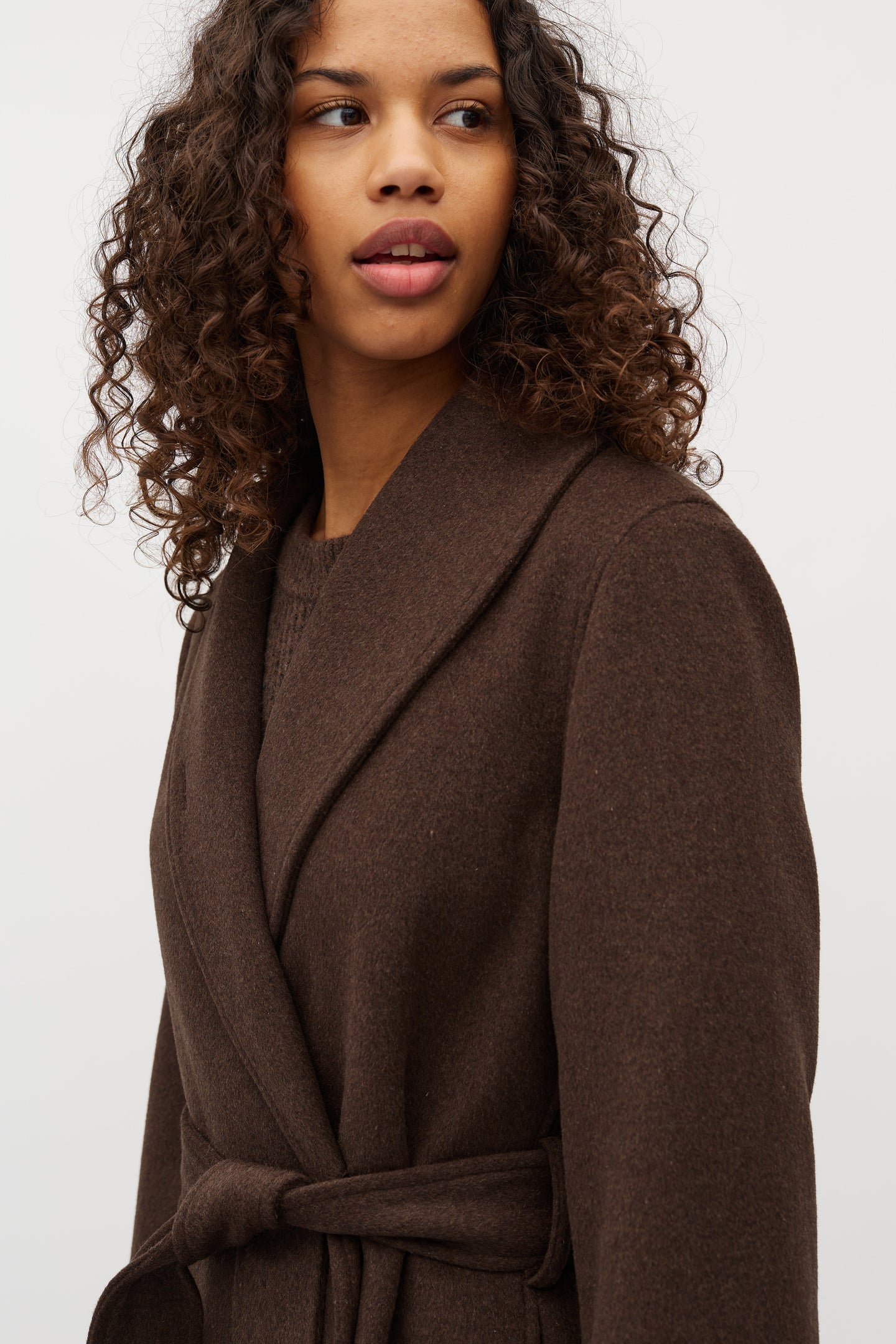 MbyM Umia Coat Donkerbruin Dames