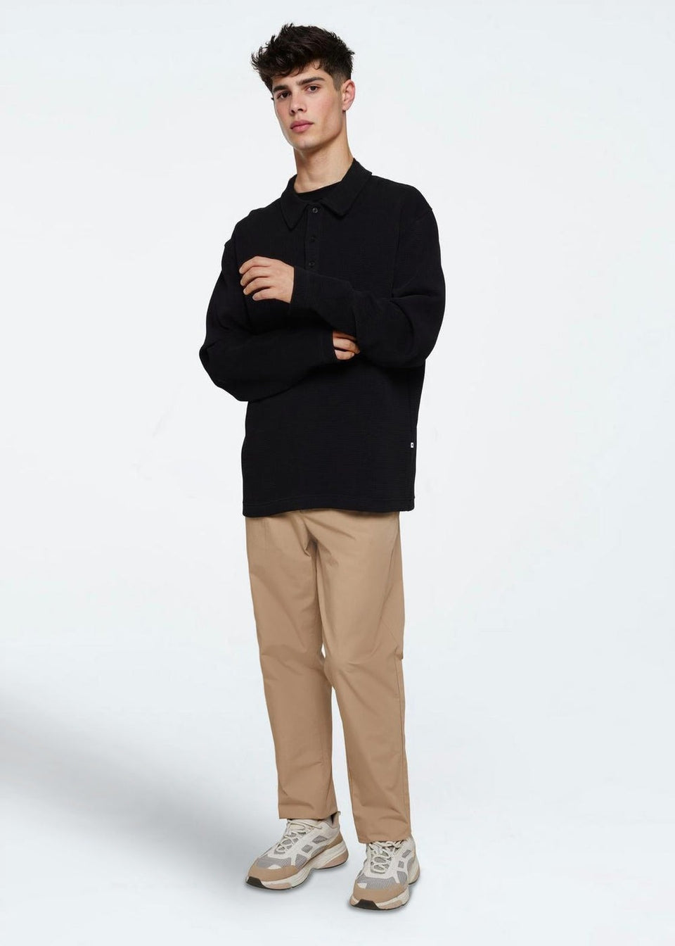 Minimum Adrian Ls Polo Zwart Heren