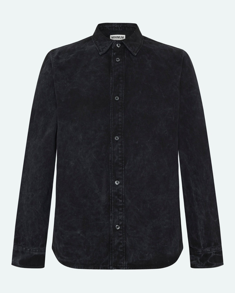 Minimum Douglas Denim Shirt Zwart Heren