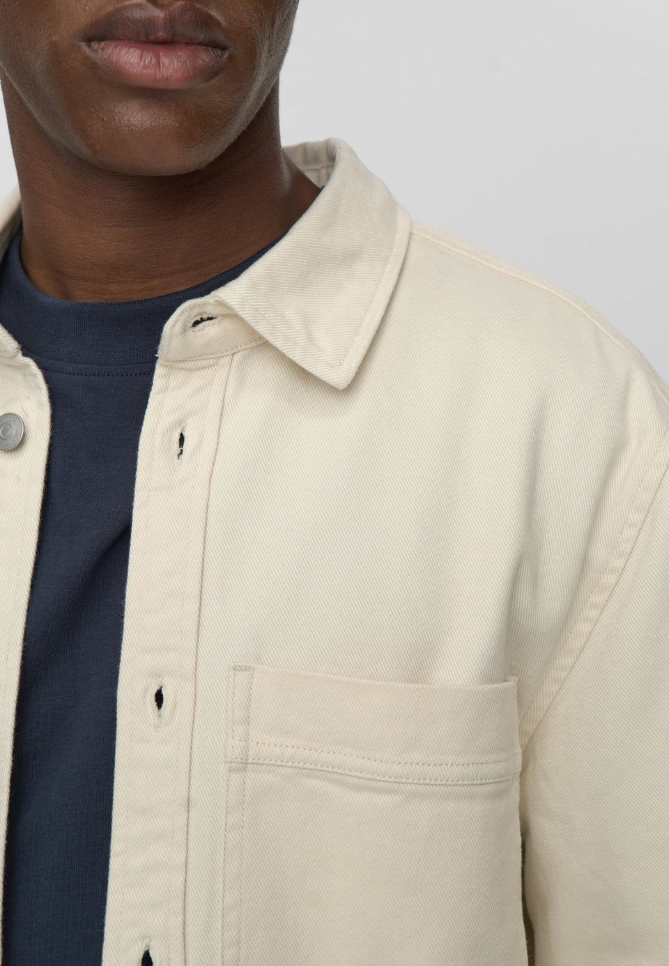 Minimum Dylan Reg Ls Shirt Wit Heren
