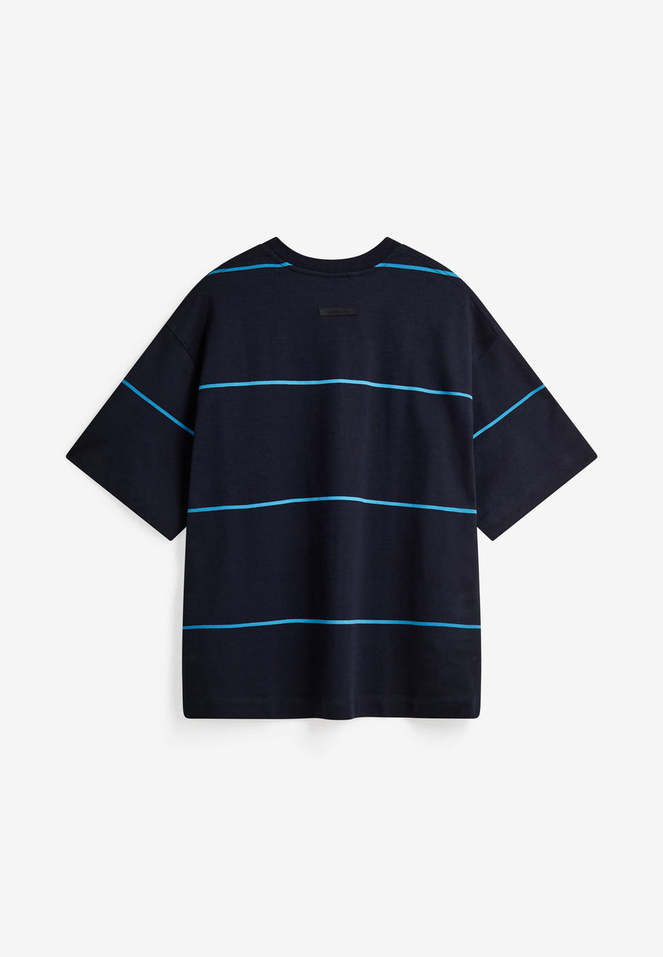 Minimum Elias Ovz Ss Striped Tee Donkerblauw Heren