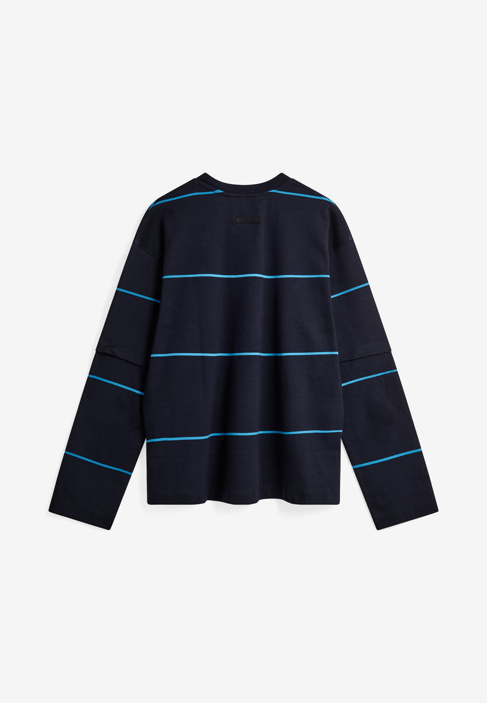Minimum Luke Ovz Ls Striped Tee Donkerblauw Heren