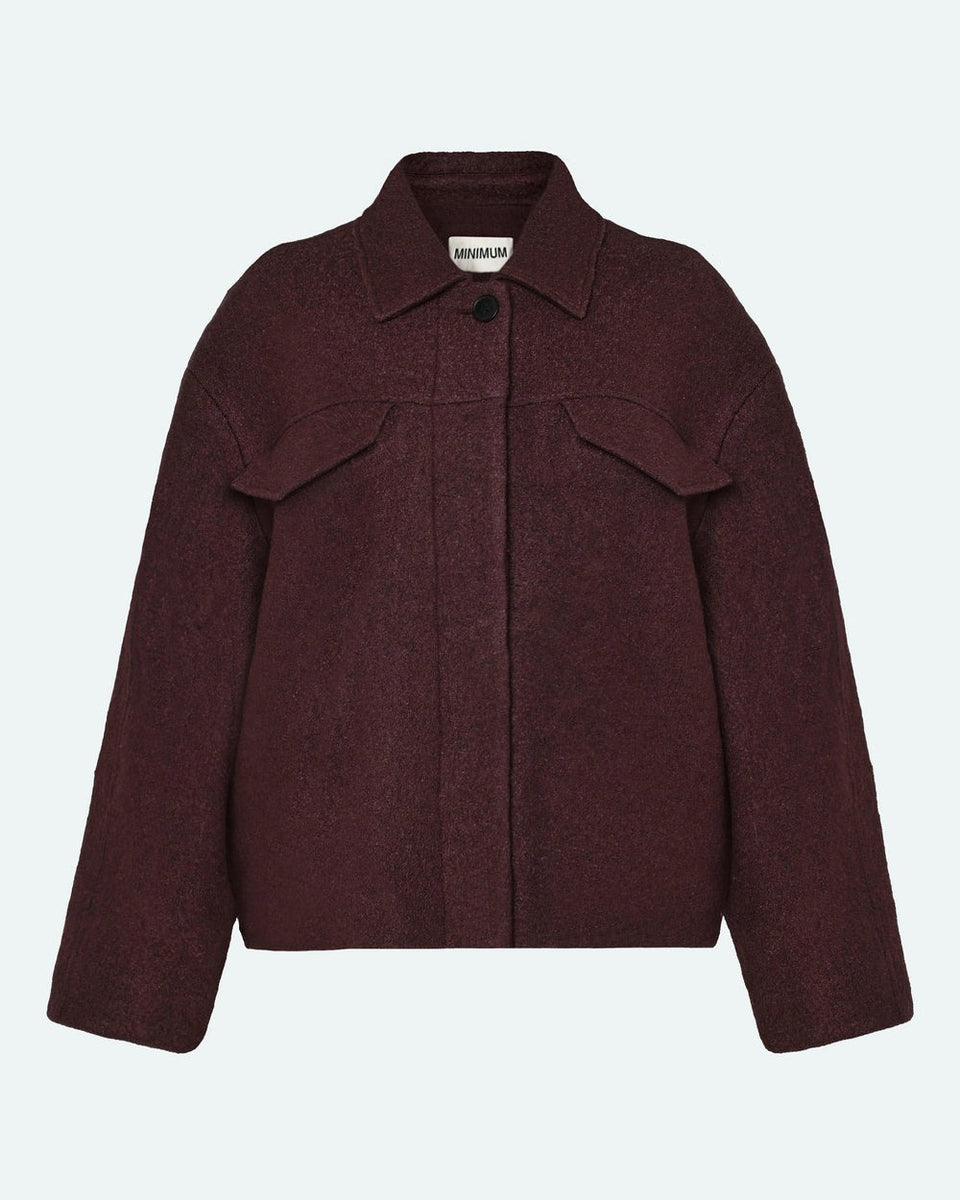 Minimum Tyra Jacket Donkerrood Dames