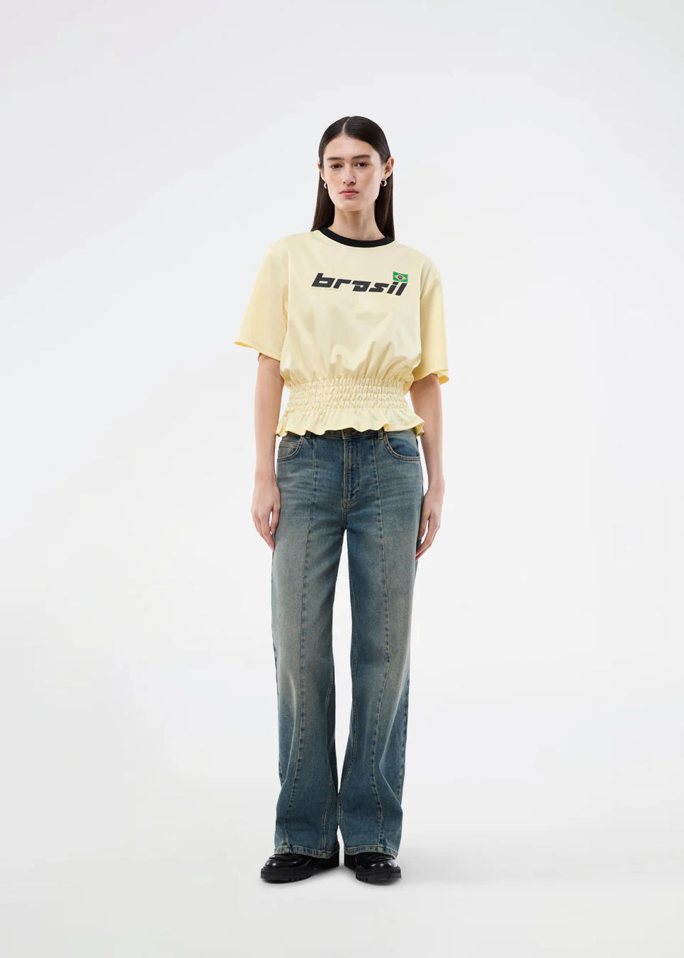 Modstrom Ansgar T-shirt Lichtgeel Dames