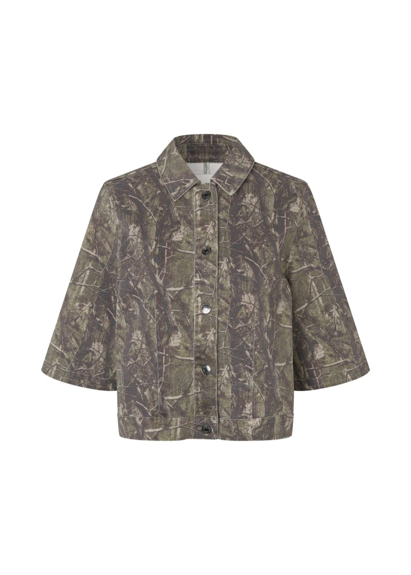Modstrom Carten Print Shirt Donkergroen Dames