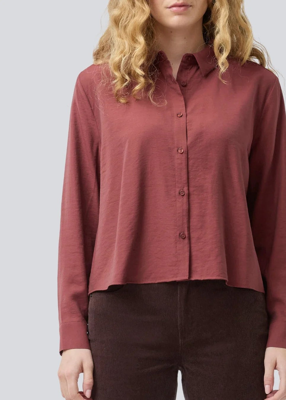 Modstrom Hudges Shirt Donkerrood Dames