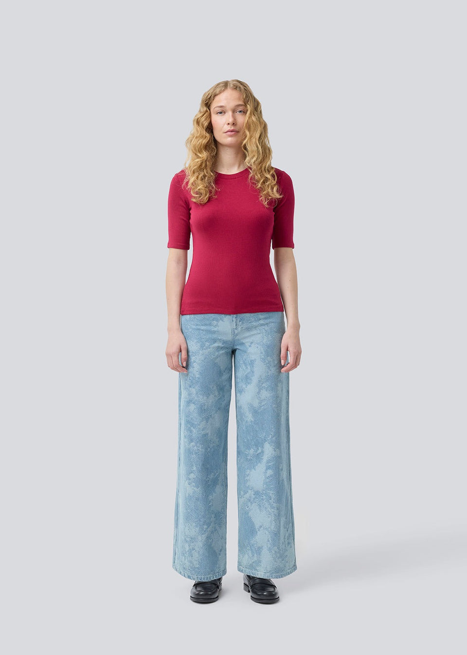 Modstrom Krown O-neck T-shirt Rood Dames