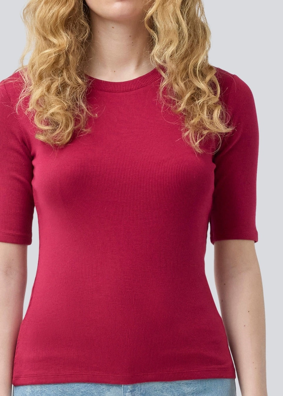 Modstrom Krown O-neck T-shirt Rood Dames