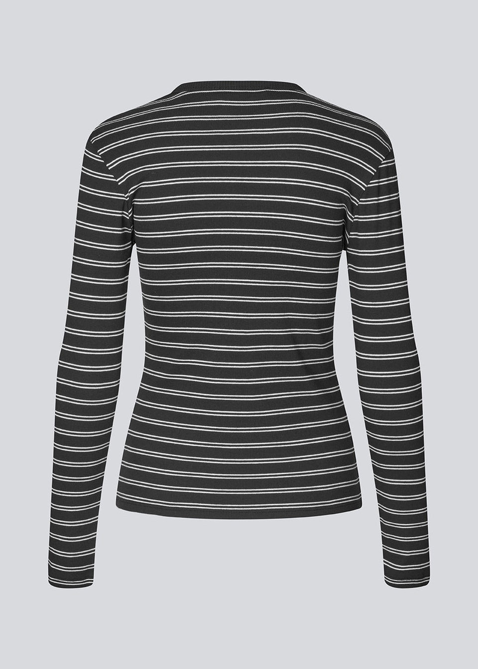 Modstrom Pil Ls Stripe Tee Zwart Dames