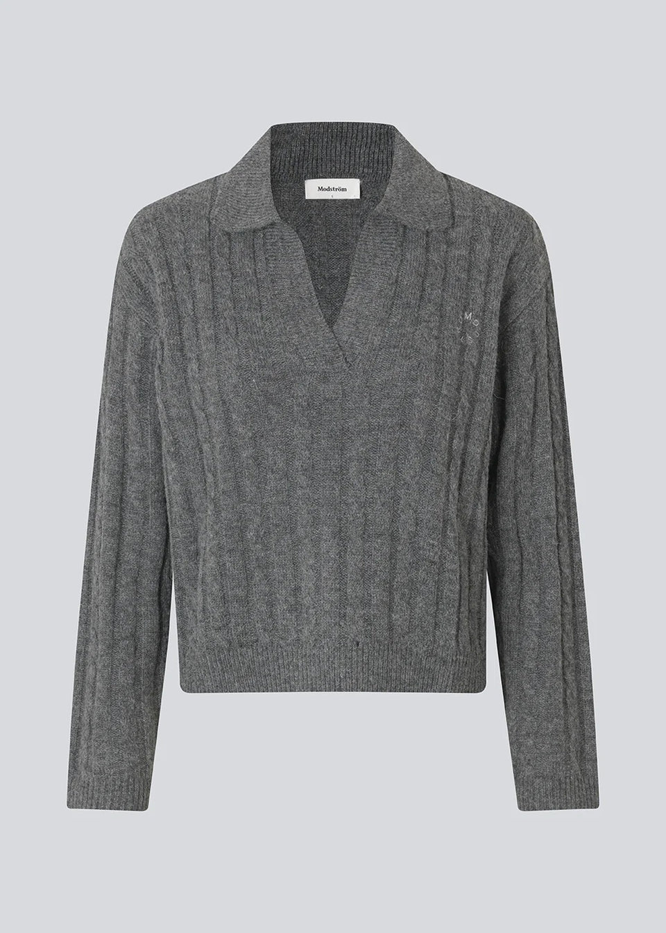 Modstrom Rise Polo Knit Donkergrijs Dames