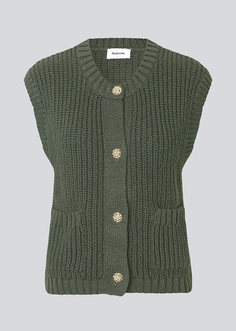 Modstrom Scott Vest Donkergroen Dames