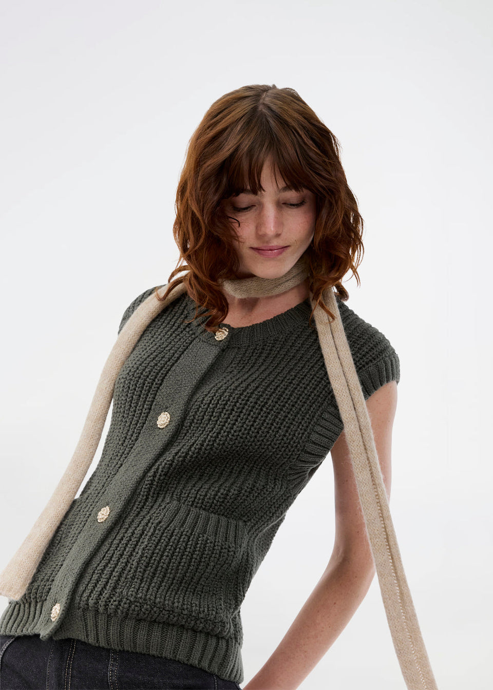 Modstrom Scott Vest Donkergroen Dames