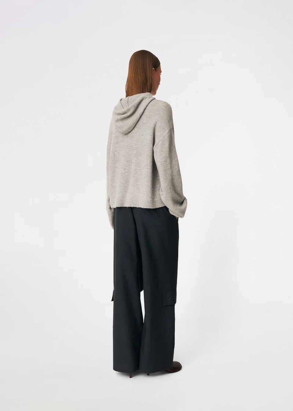 Modstrom Tree Hooded Knit Lichtgrijs Dames