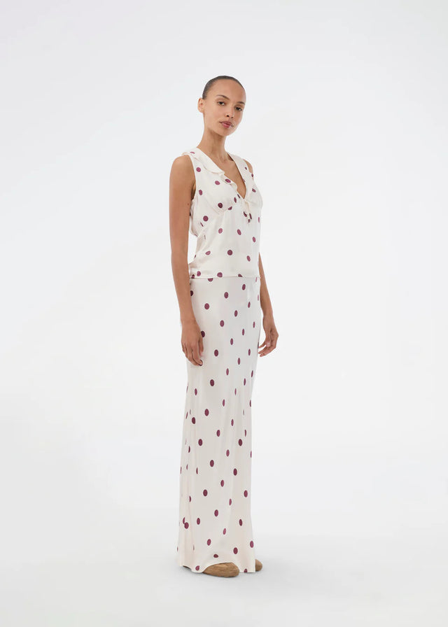 Modstrom Vanja Print Skirt Donkerrood Dames