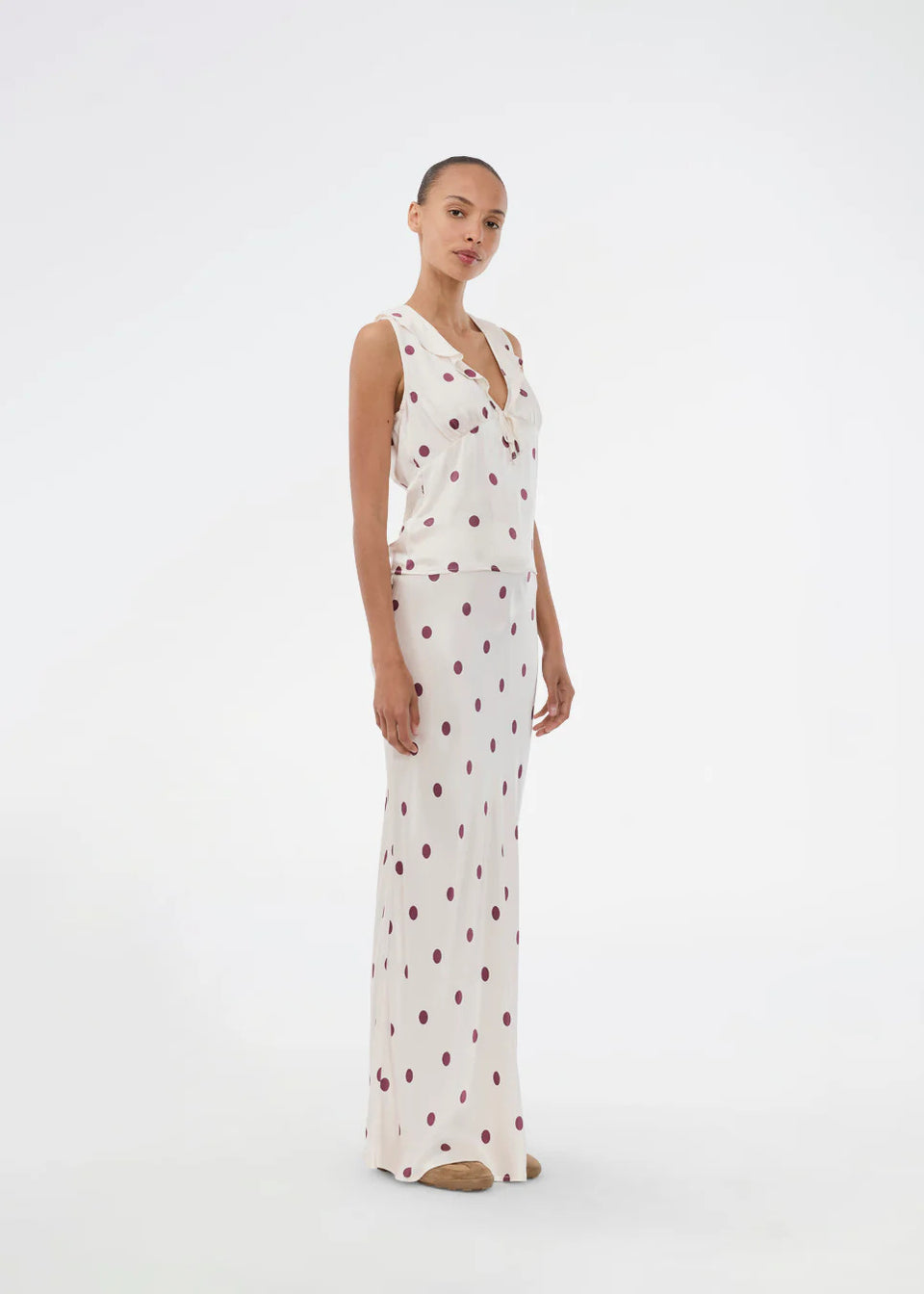 Modstrom Vanja Print Skirt Donkerrood Dames